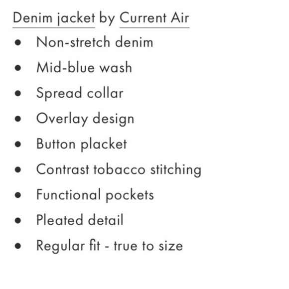 NEW! Current Air Denim Peplum Overlay Jean Jacket Size XS - Picture 6 of 15